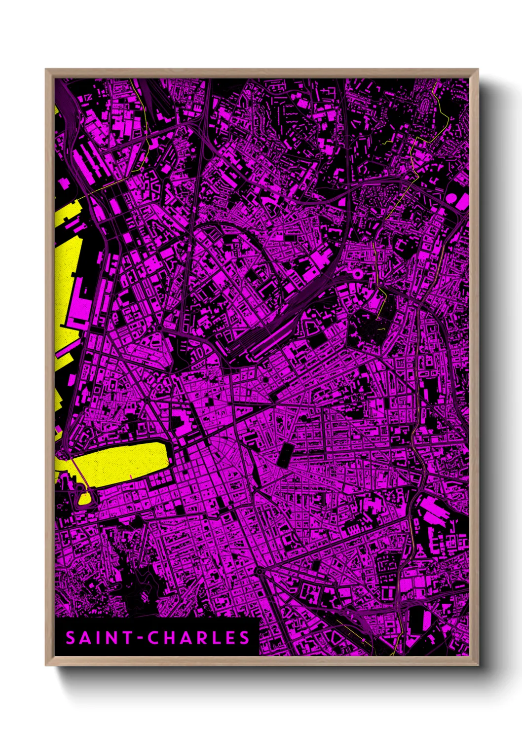 Une affiche de carte sur Saint-Charles