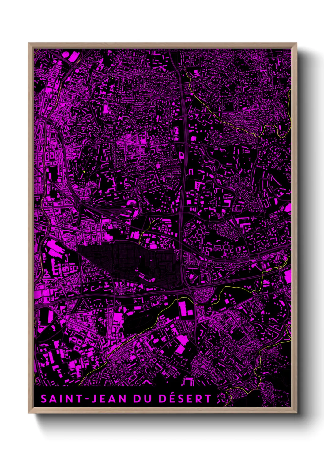 Une affiche de carte sur Saint-Jean du Désert