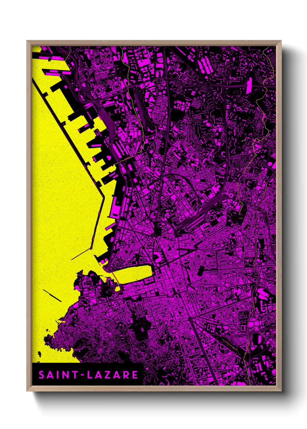 Une affiche de carte sur Saint-Lazare