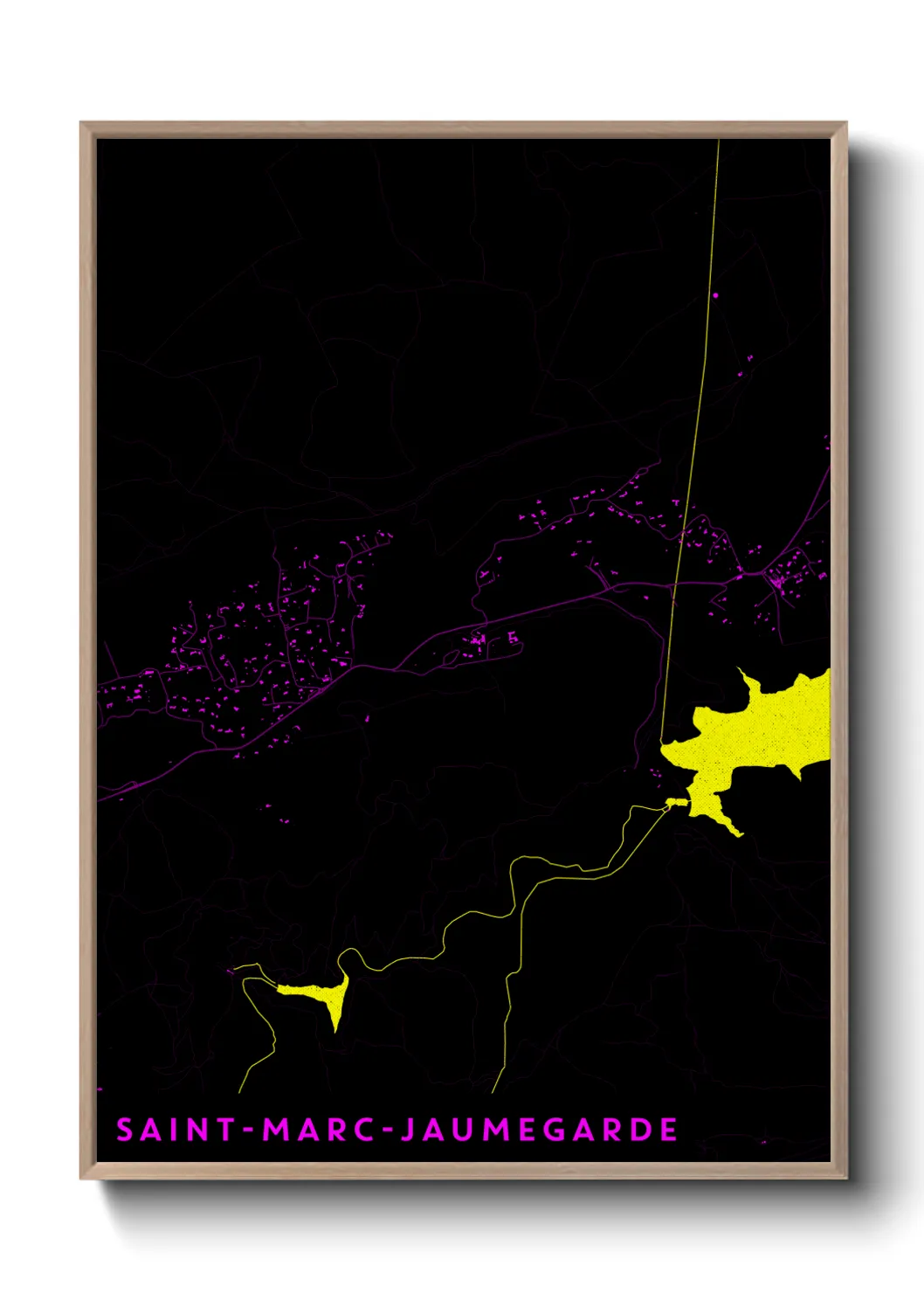 Une affiche de carte sur Saint-Marc-Jaumegarde