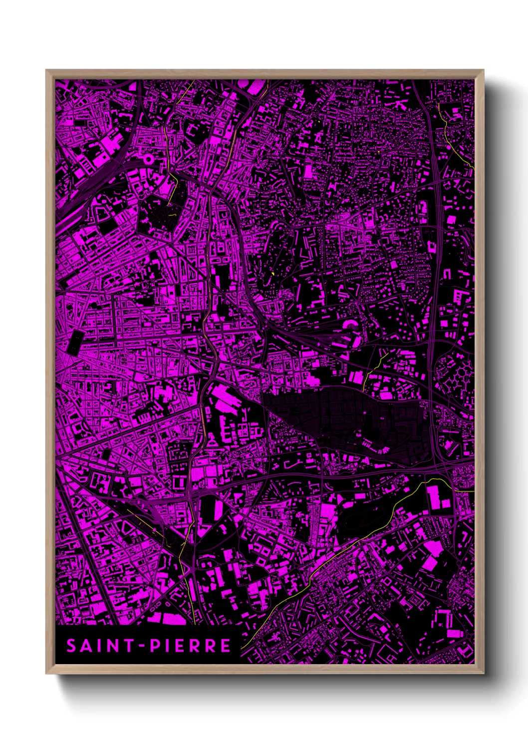 Une affiche de carte sur Saint-Pierre