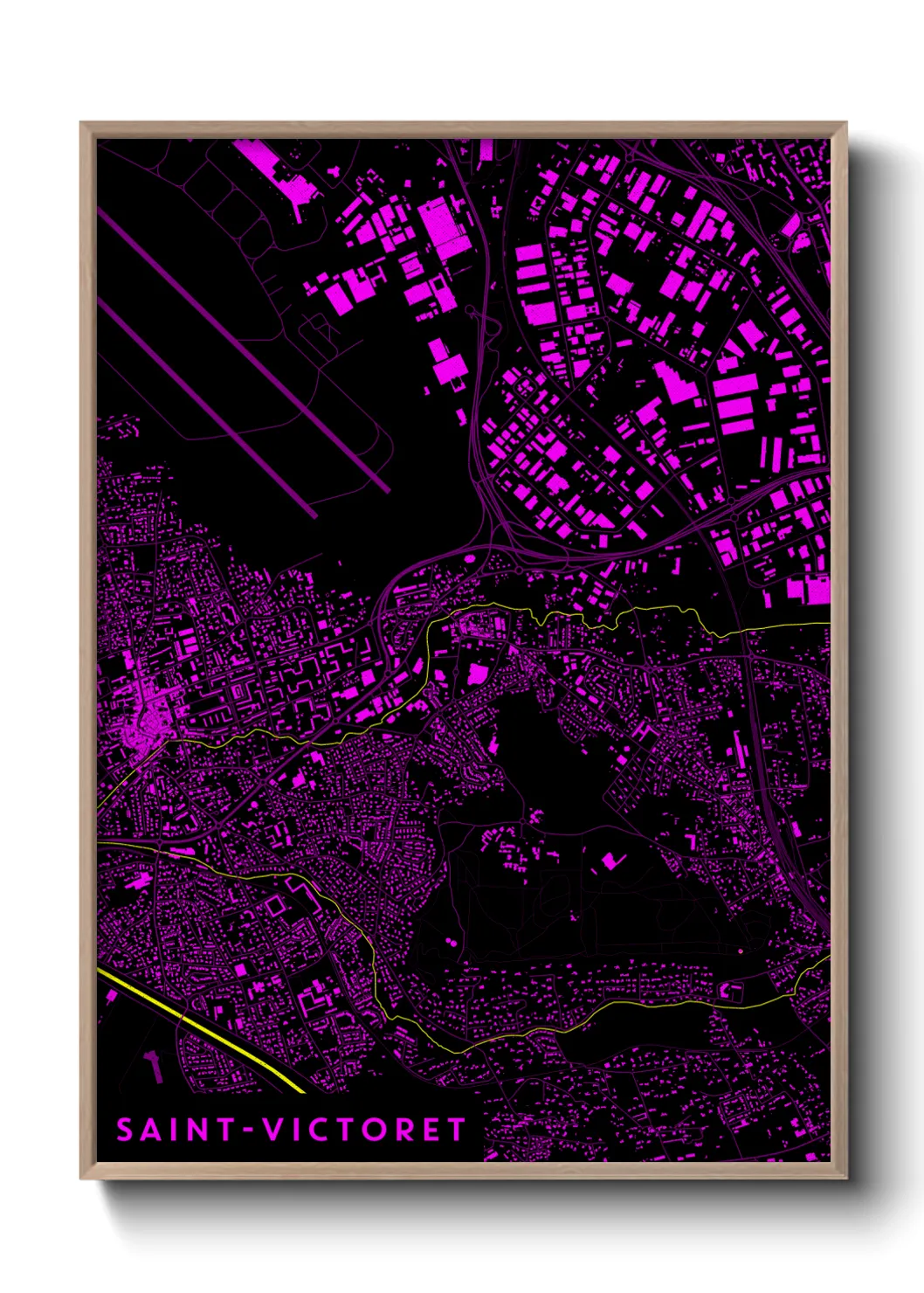 Une affiche de carte sur Saint-Victoret