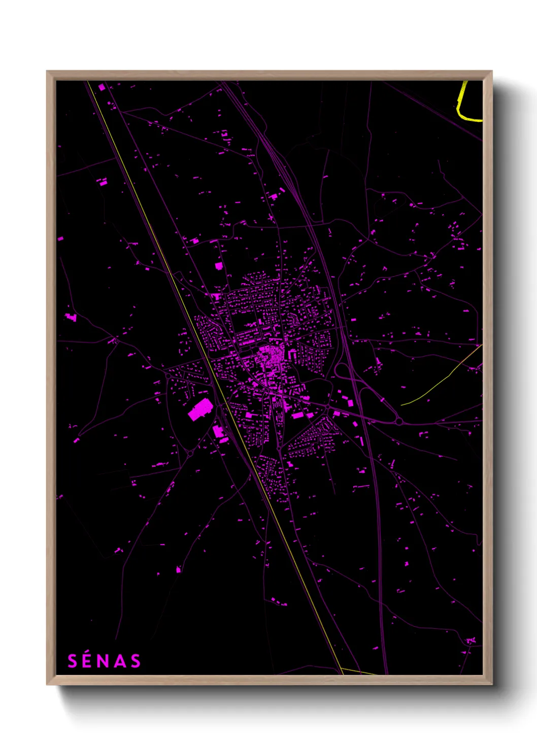 Une affiche de carte sur Sénas