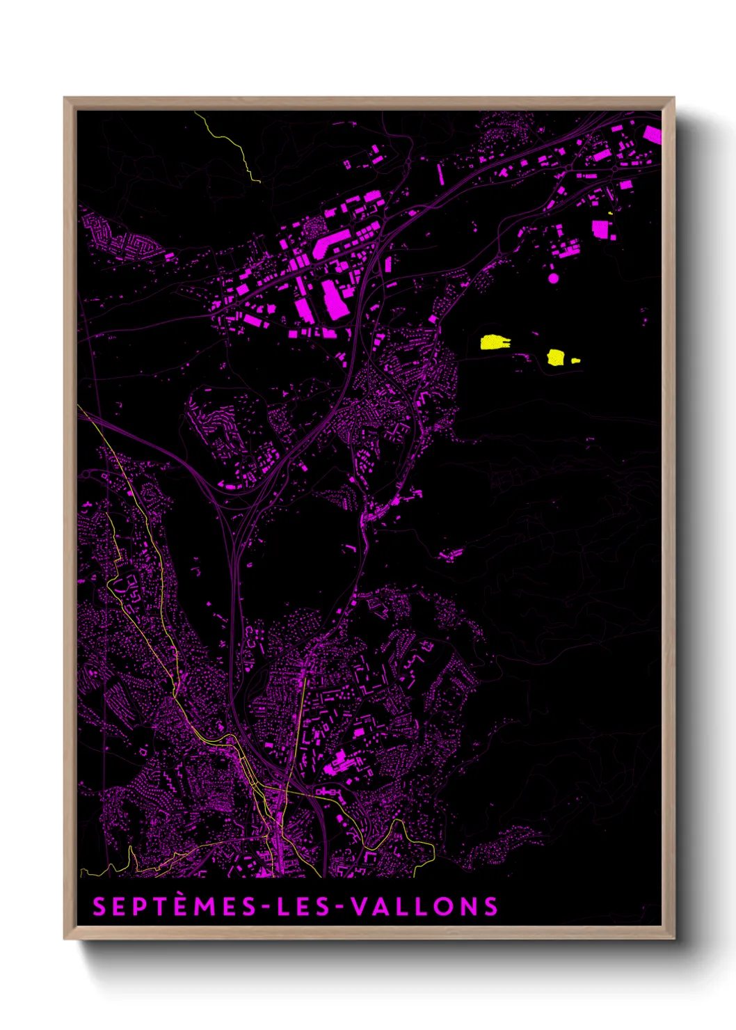 Une affiche de carte sur Septèmes-les-Vallons