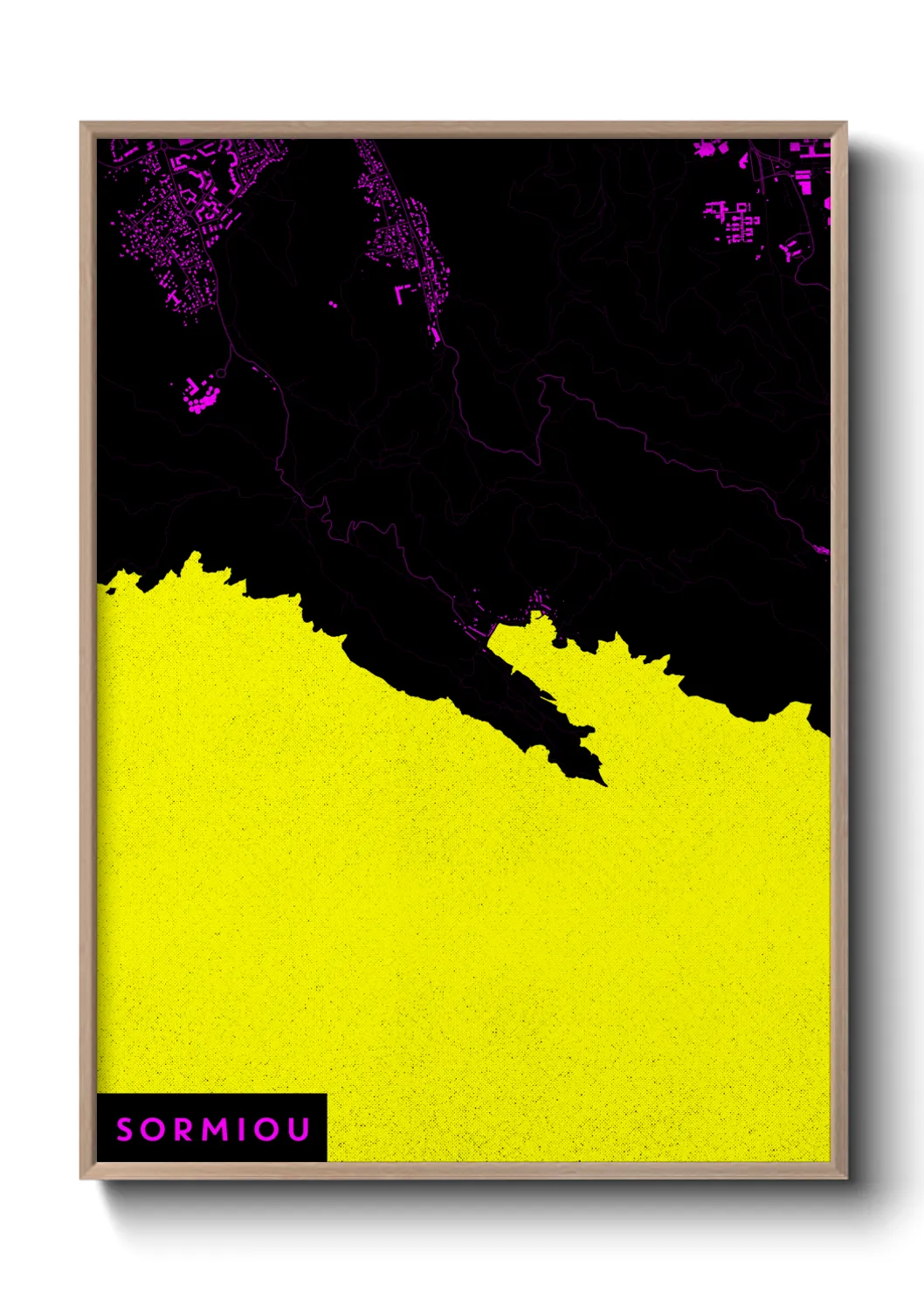 Une affiche de carte sur Sormiou