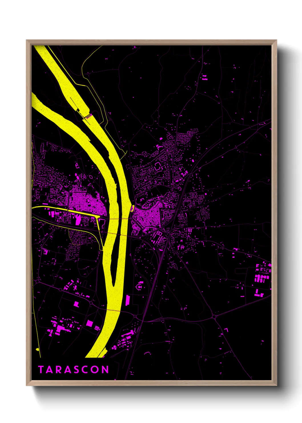 Une affiche de carte sur Tarascon