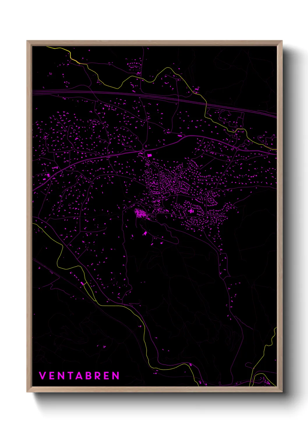 Une affiche de carte sur Ventabren