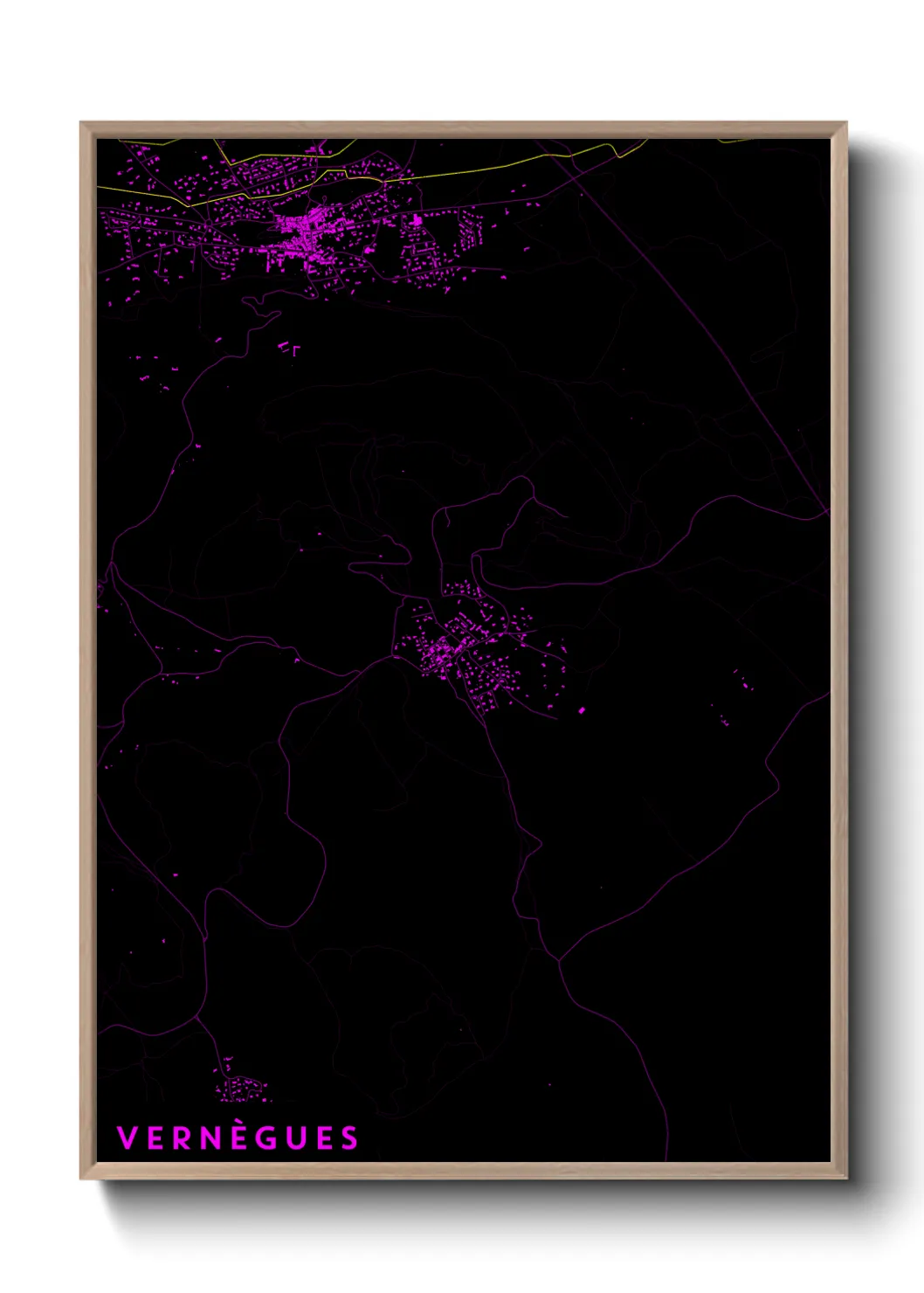 Une affiche de carte sur Vernègues