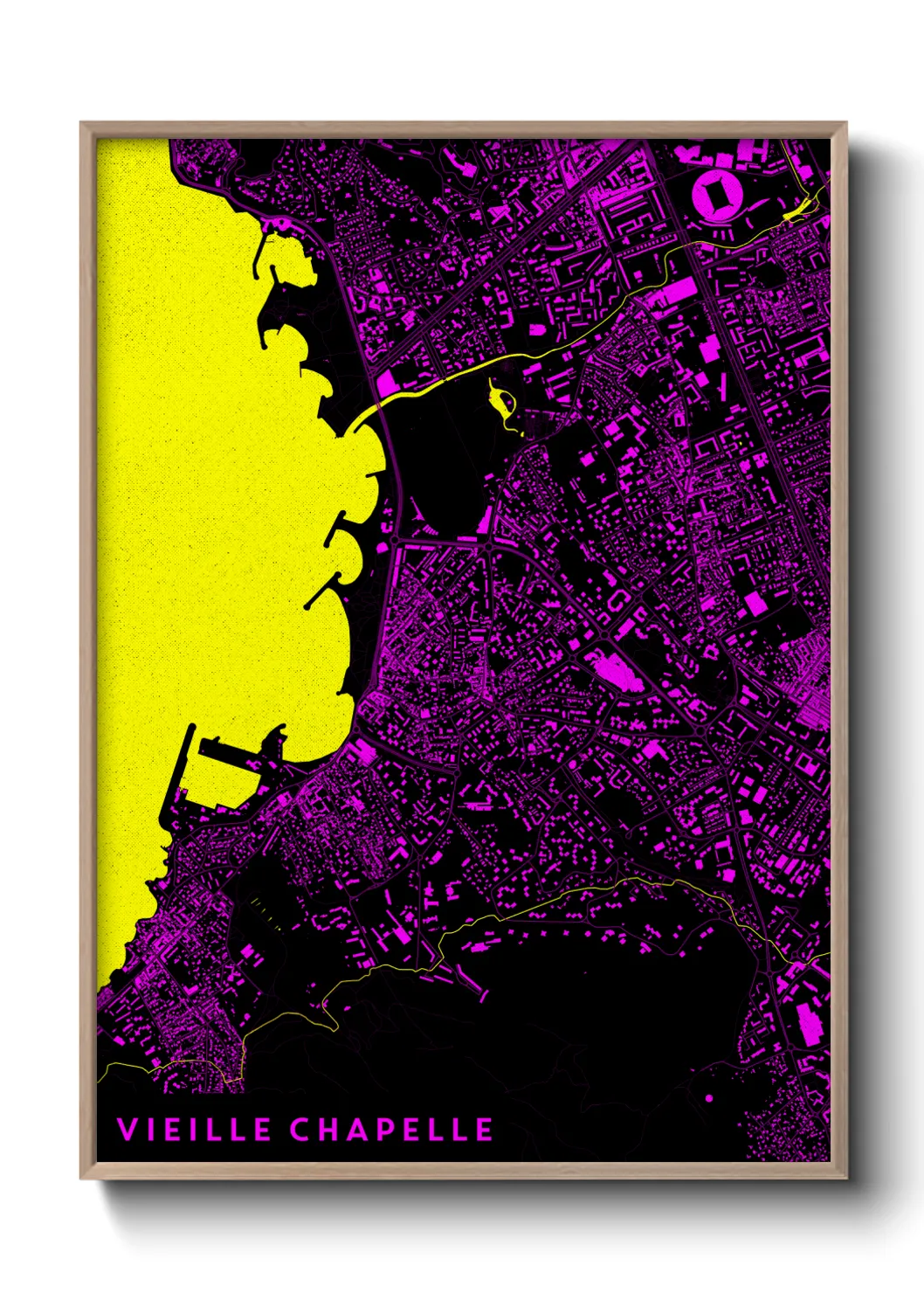 Une affiche de carte sur Vieille Chapelle