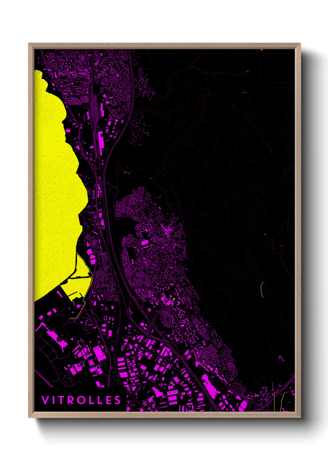 Une affiche de carte sur Vitrolles