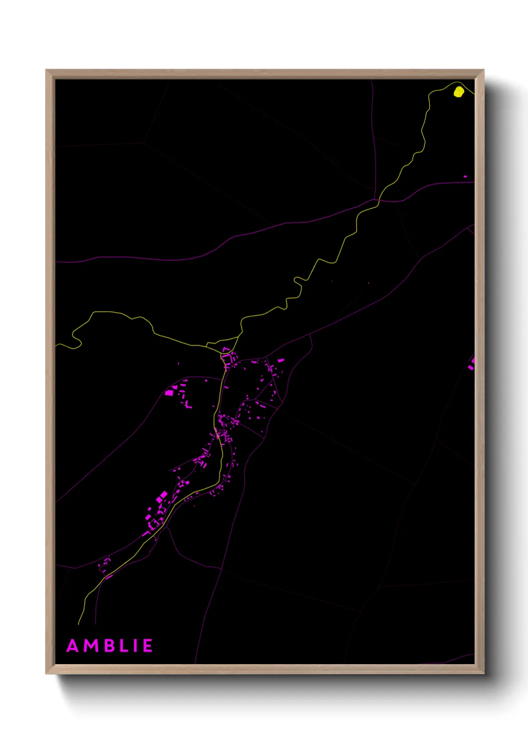 Une affiche de carte sur Amblie
