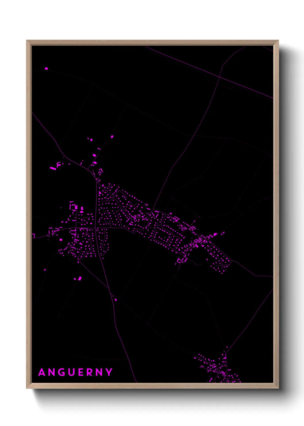 Une affiche de carte sur Anguerny