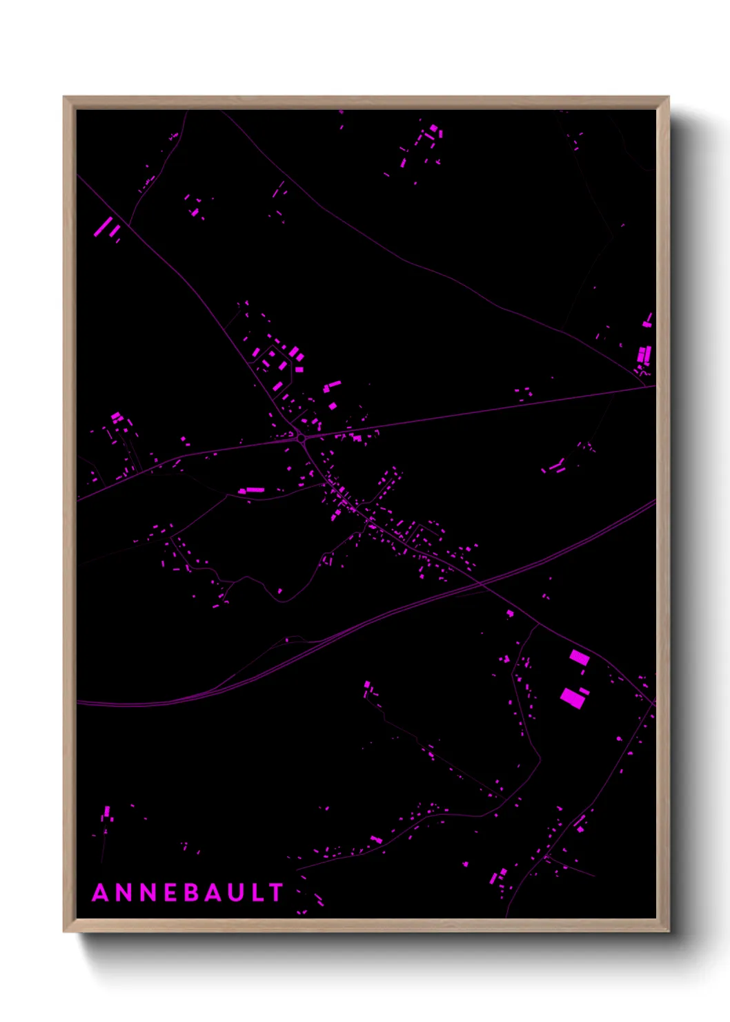 Une affiche de carte sur Annebault