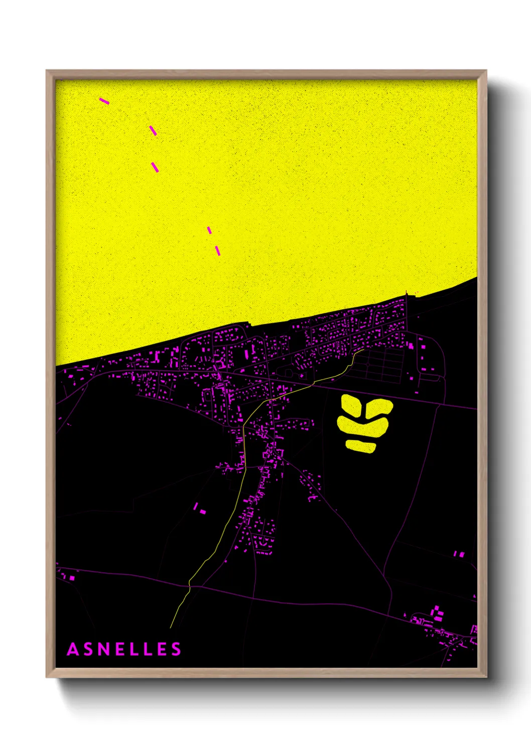 Une affiche de carte sur Asnelles