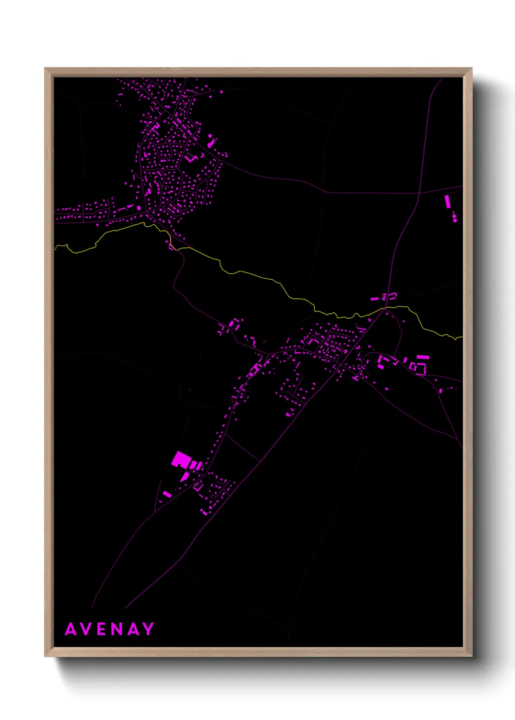 Une affiche de carte sur Avenay