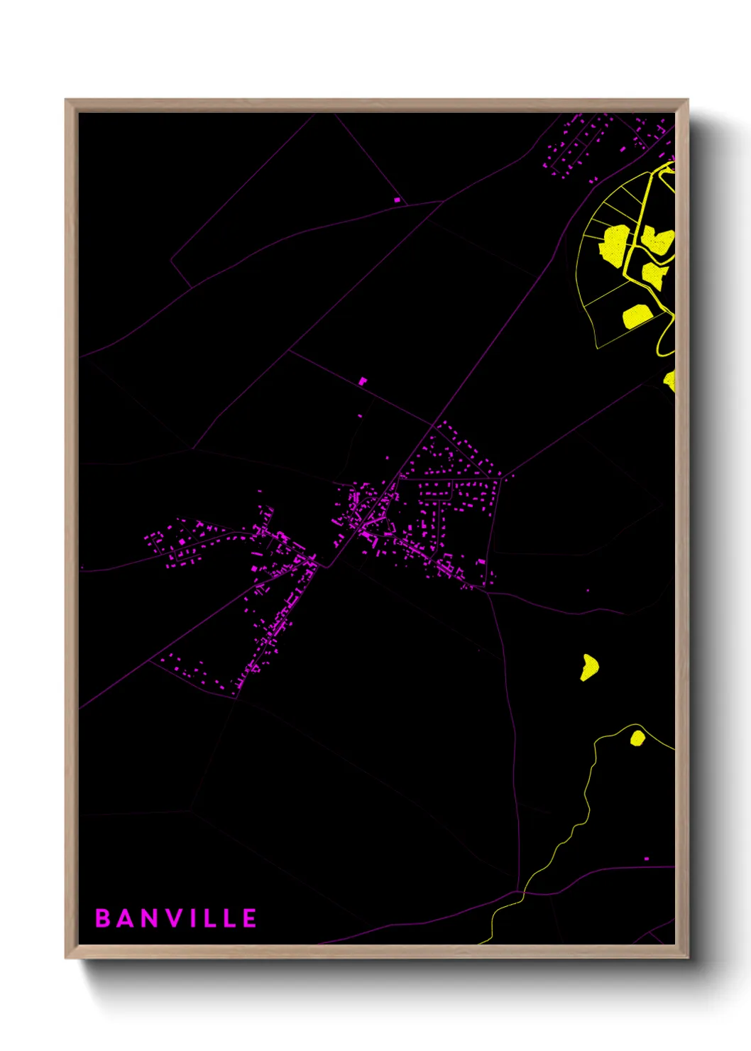 Une affiche de carte sur Banville