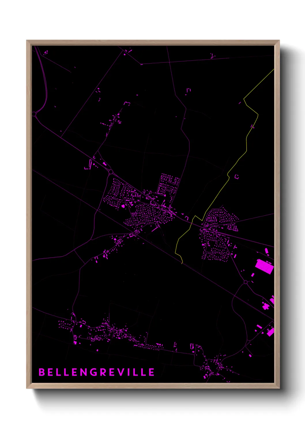 Une affiche de carte sur Bellengreville