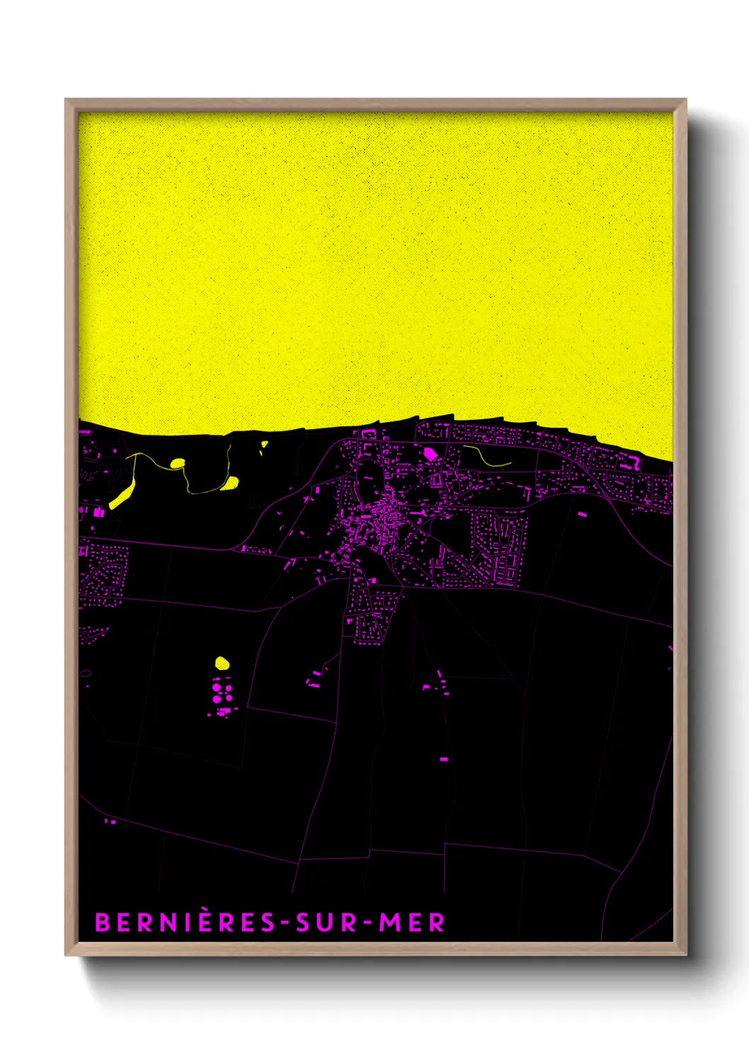 Une affiche de carte sur Bernières-sur-Mer