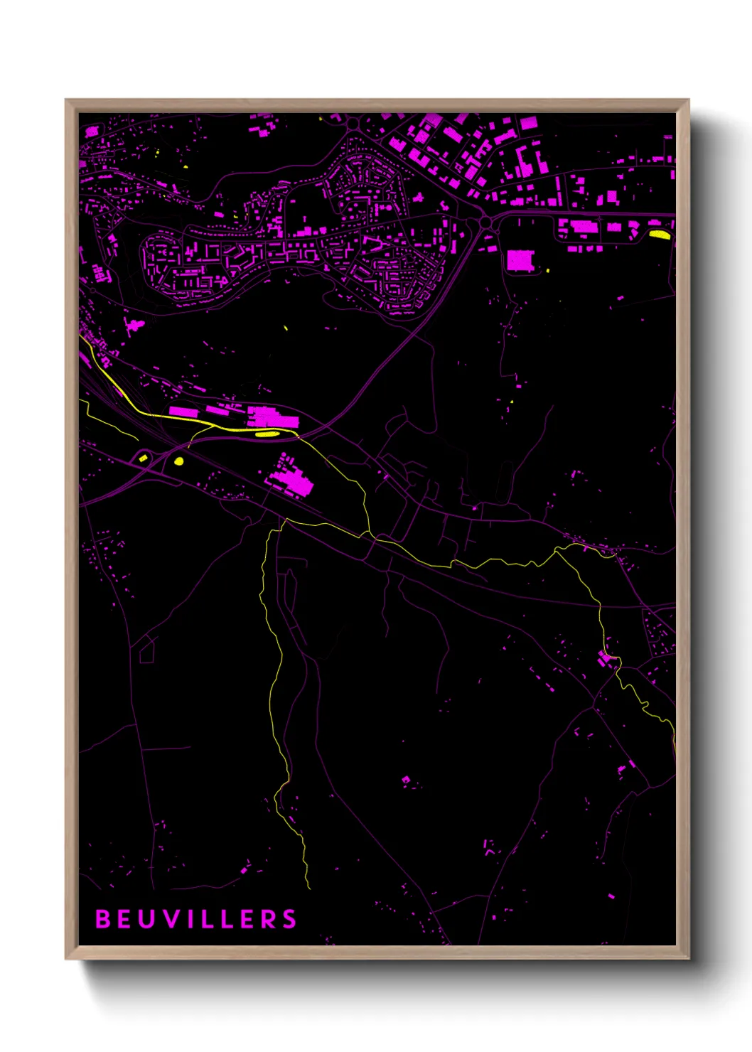 Une affiche de carte sur Beuvillers