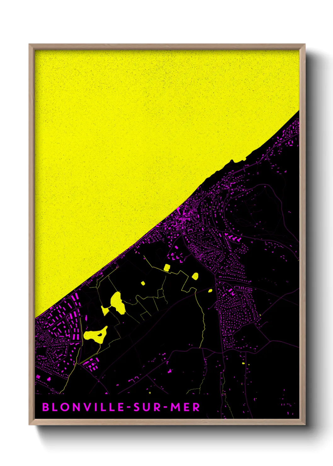 Une affiche de carte sur Blonville-sur-Mer