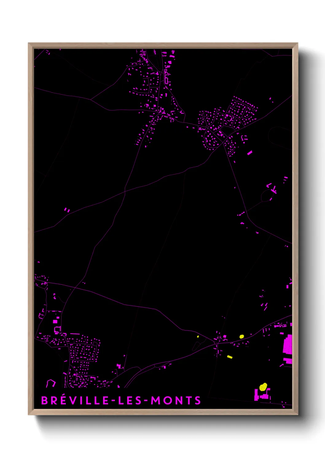 Une affiche de carte sur Bréville-les-Monts