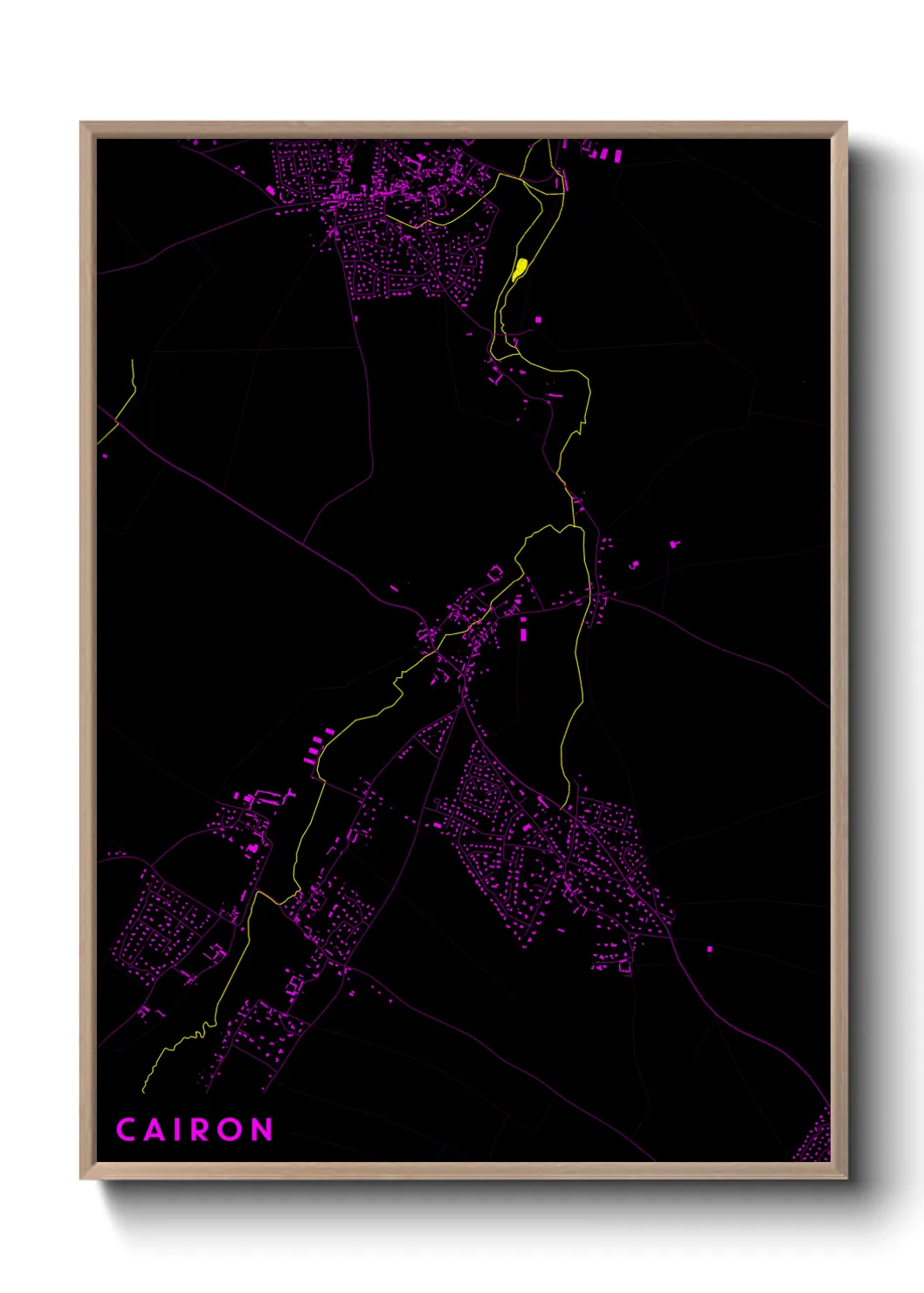 Une affiche de carte sur Cairon