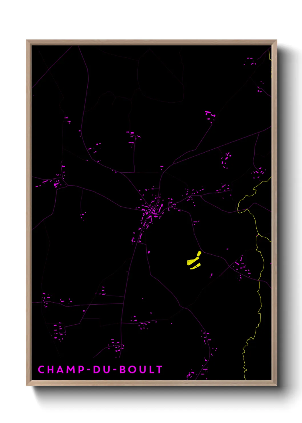 Une affiche de carte sur Champ-du-Boult