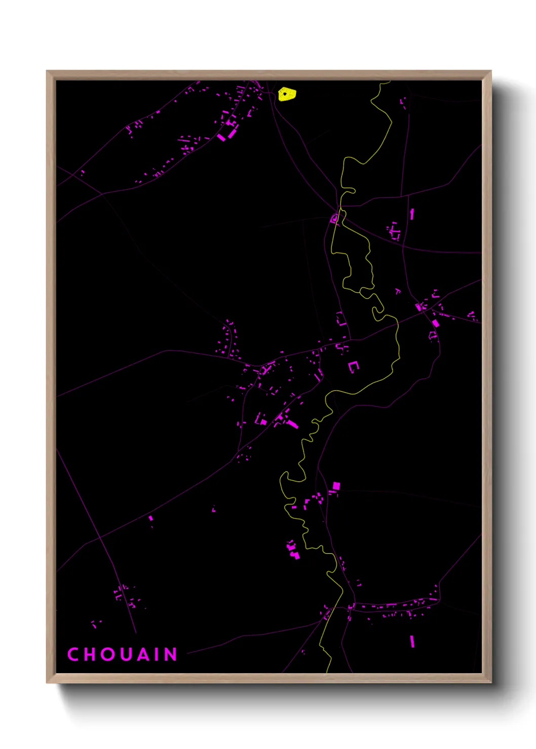 Une affiche de carte sur Chouain
