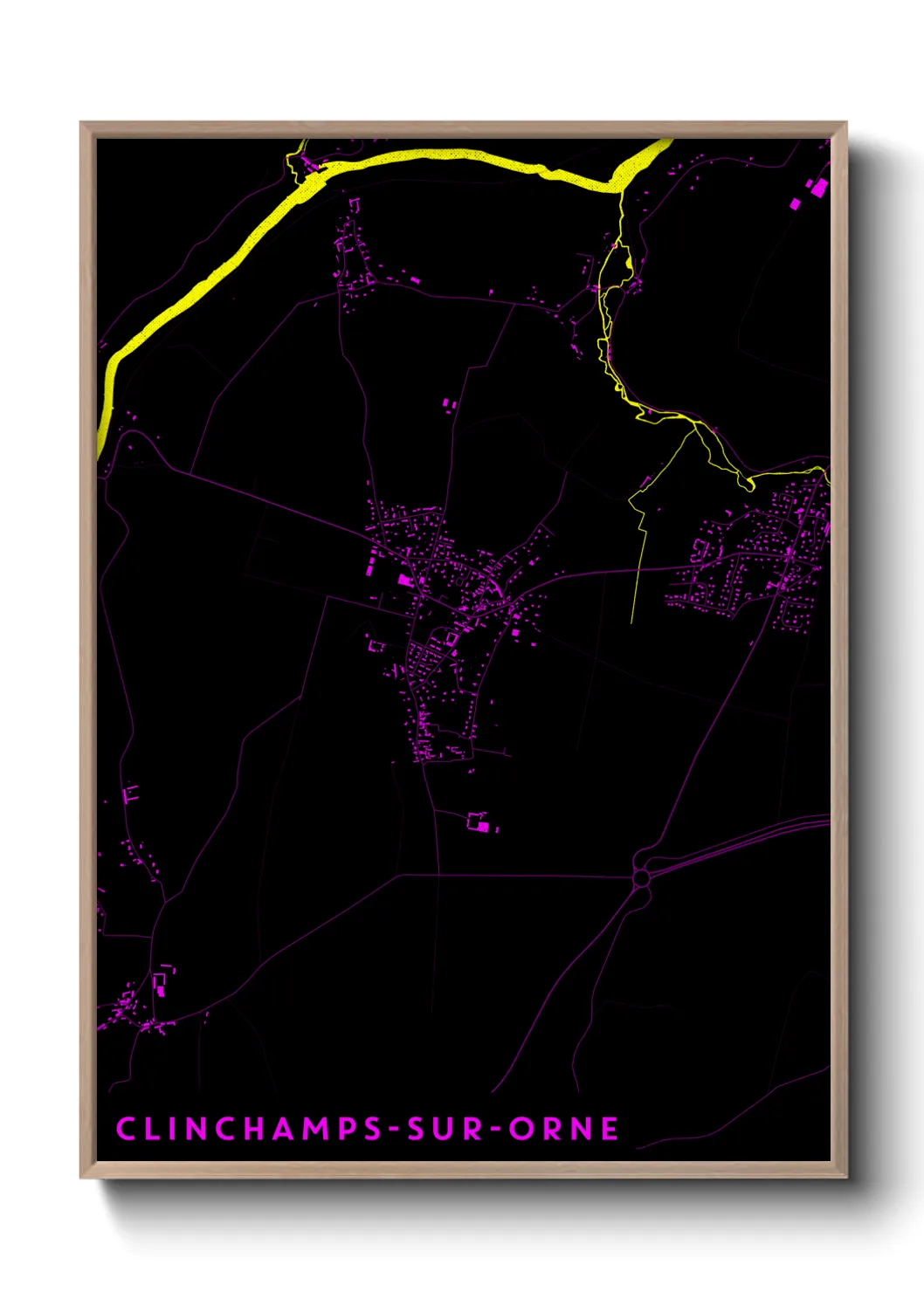 Une affiche de carte sur Clinchamps-sur-Orne