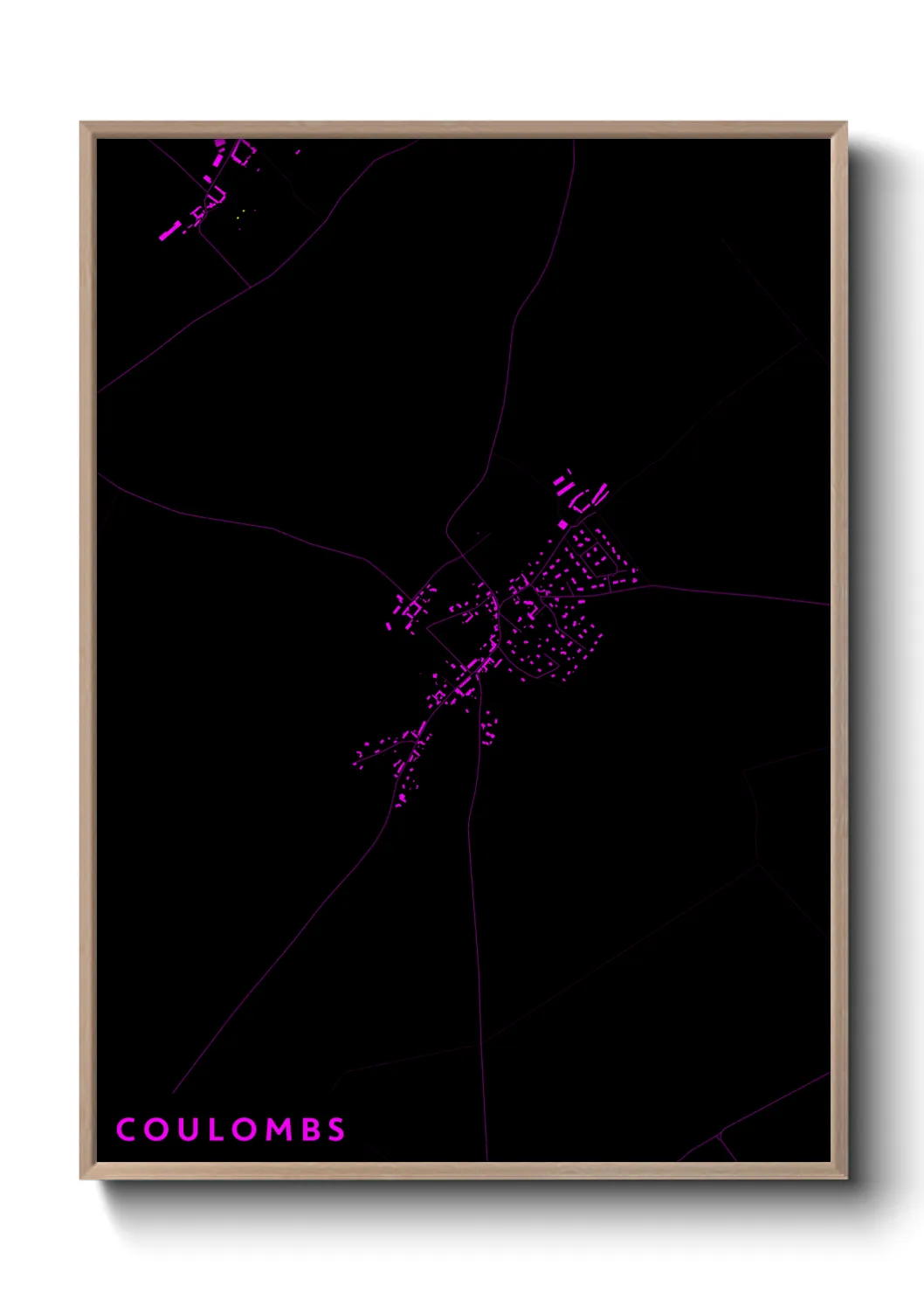 Une affiche de carte sur Coulombs
