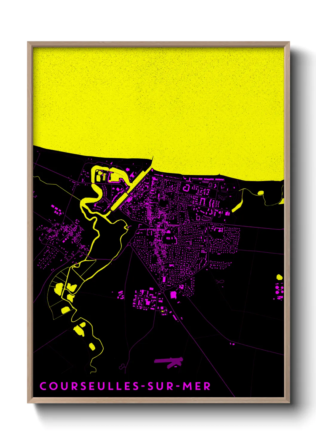 Une affiche de carte sur Courseulles-sur-Mer