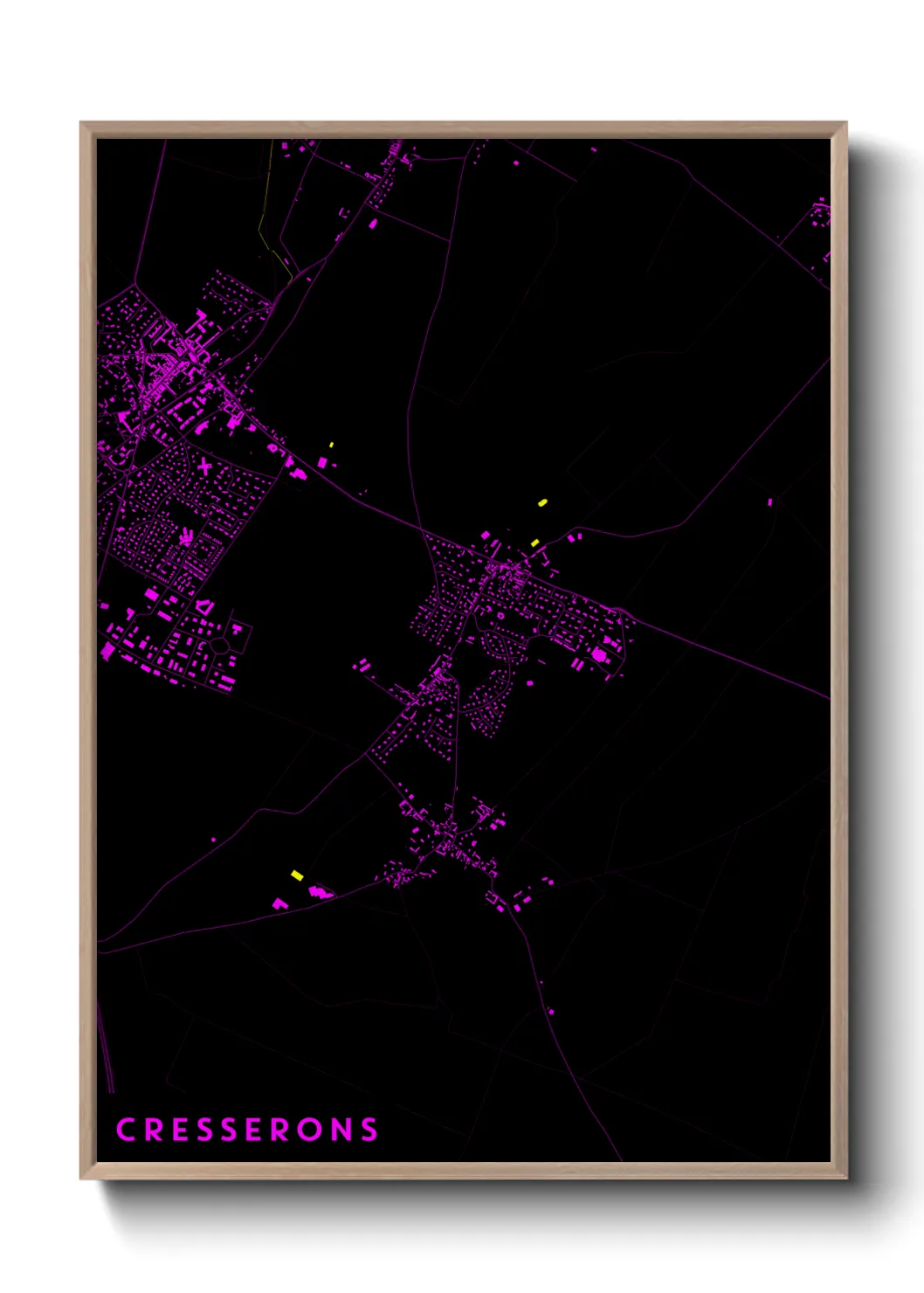Une affiche de carte sur Cresserons