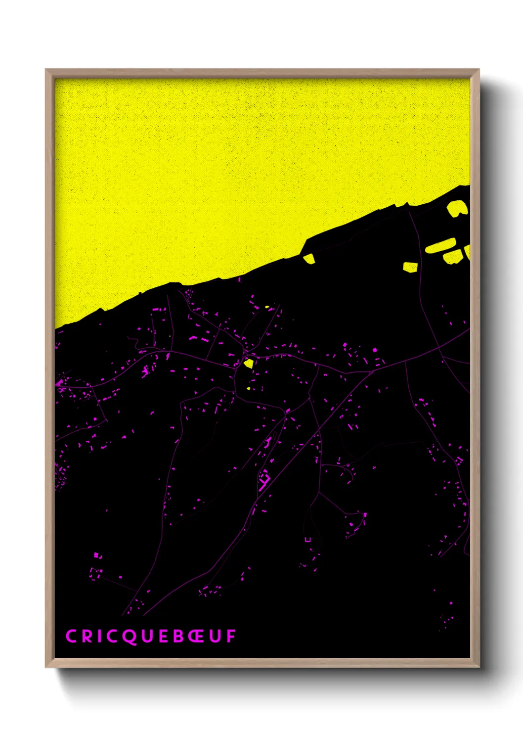Une affiche de carte sur Cricquebœuf