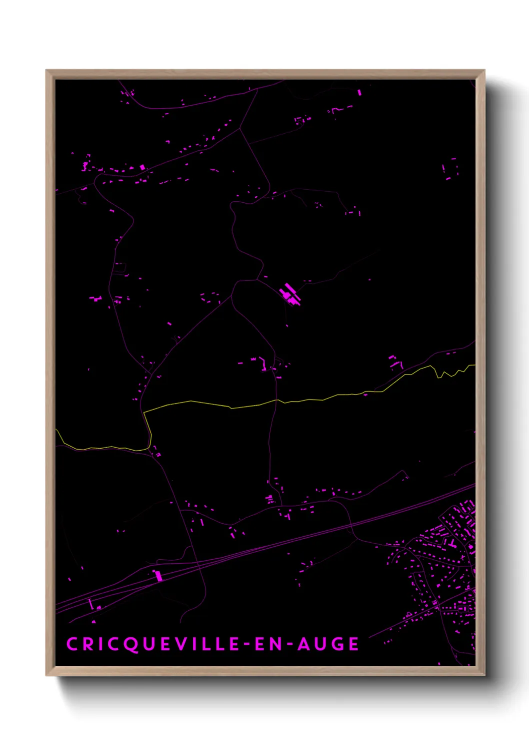 Une affiche de carte sur Cricqueville-en-Auge