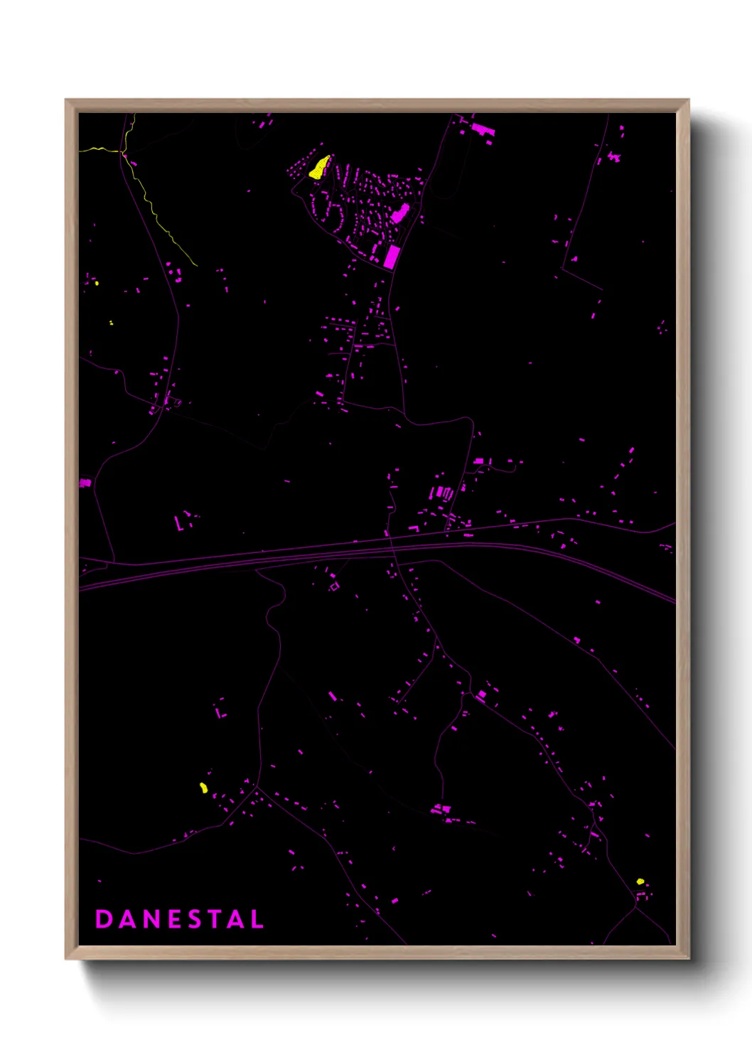 Une affiche de carte sur Danestal