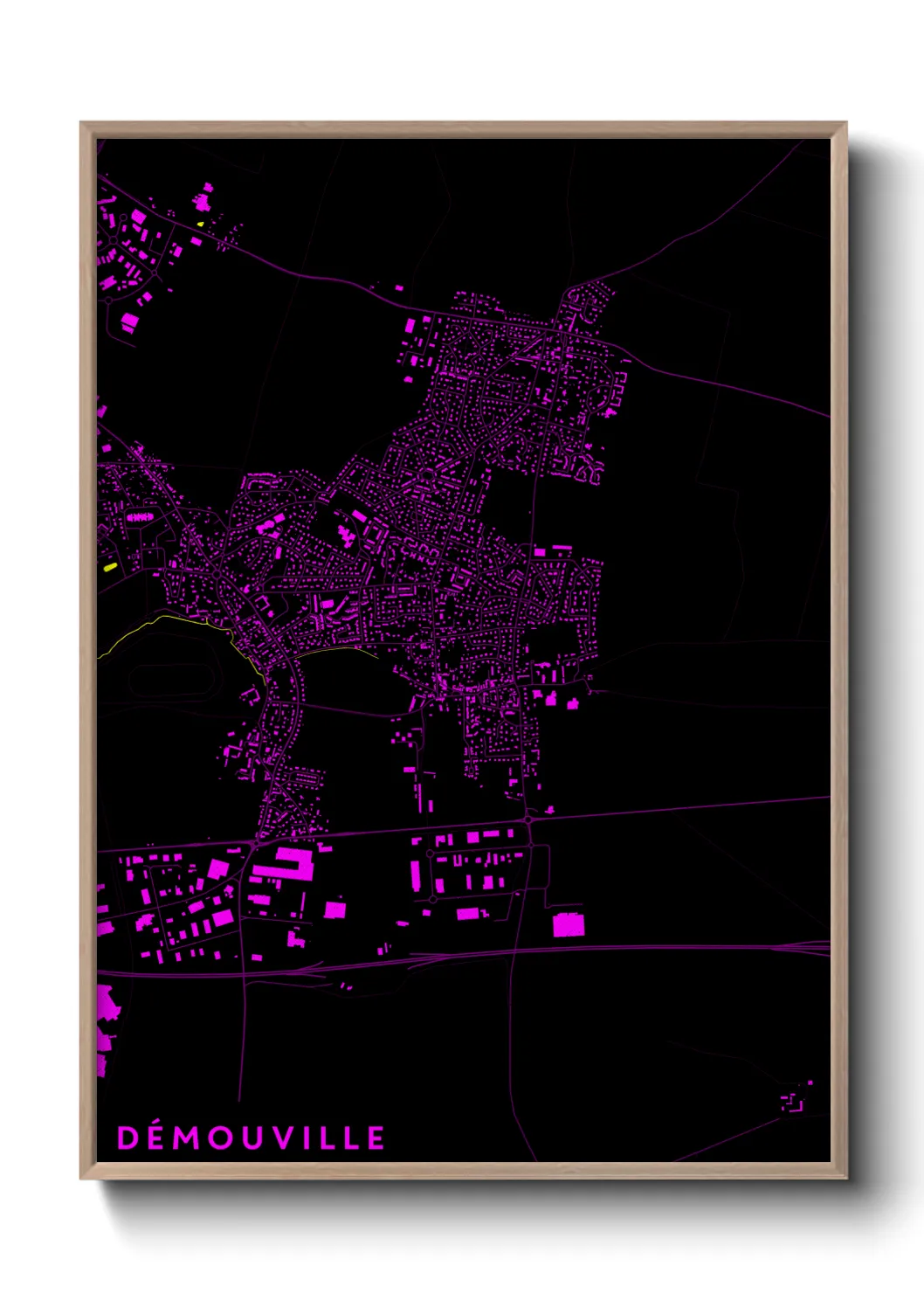 Une affiche de carte sur Démouville
