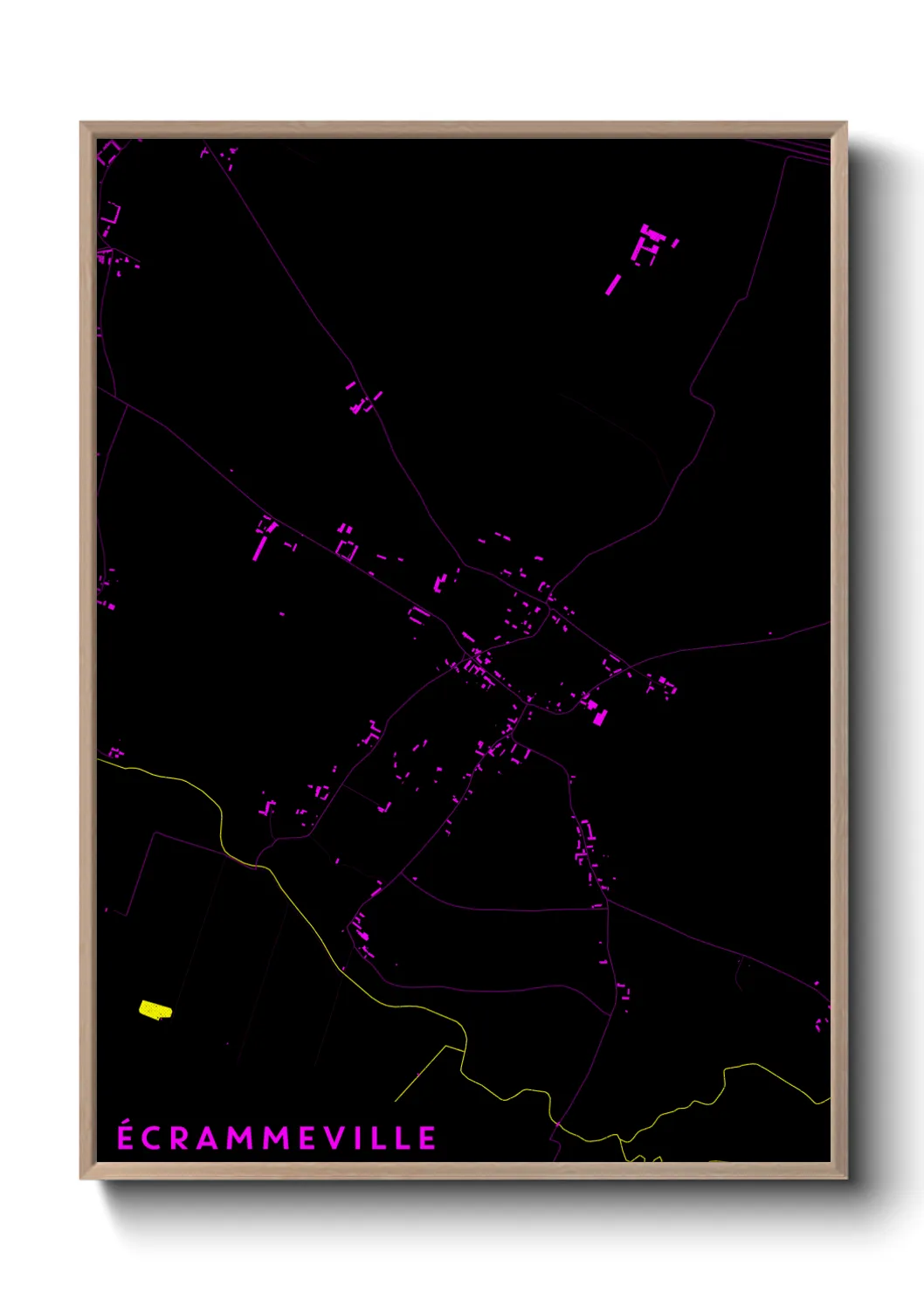 Une affiche de carte sur Écrammeville