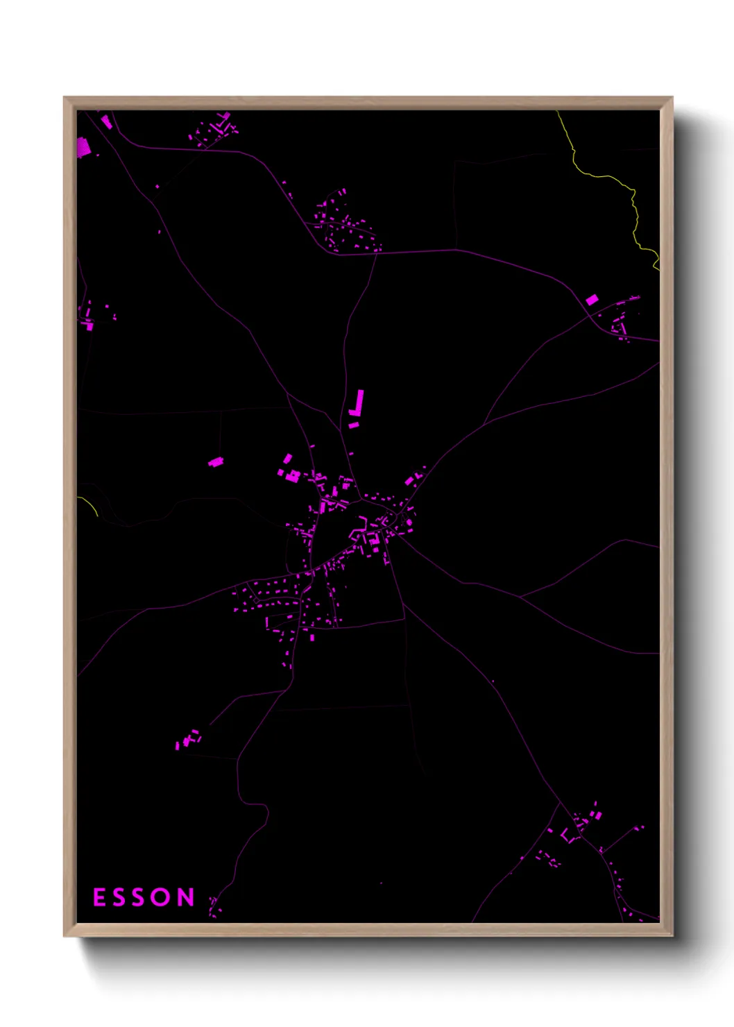 Une affiche de carte sur Esson