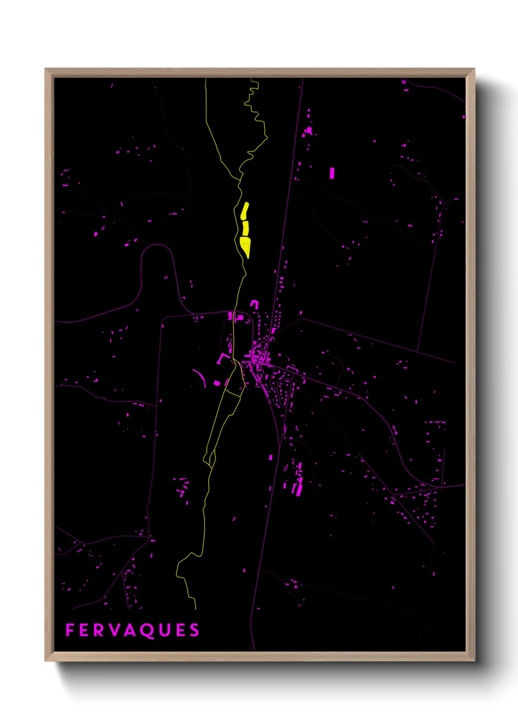 Une affiche de carte sur Fervaques
