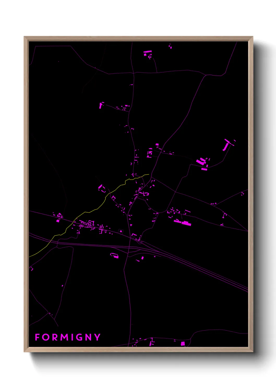 Une affiche de carte sur Formigny