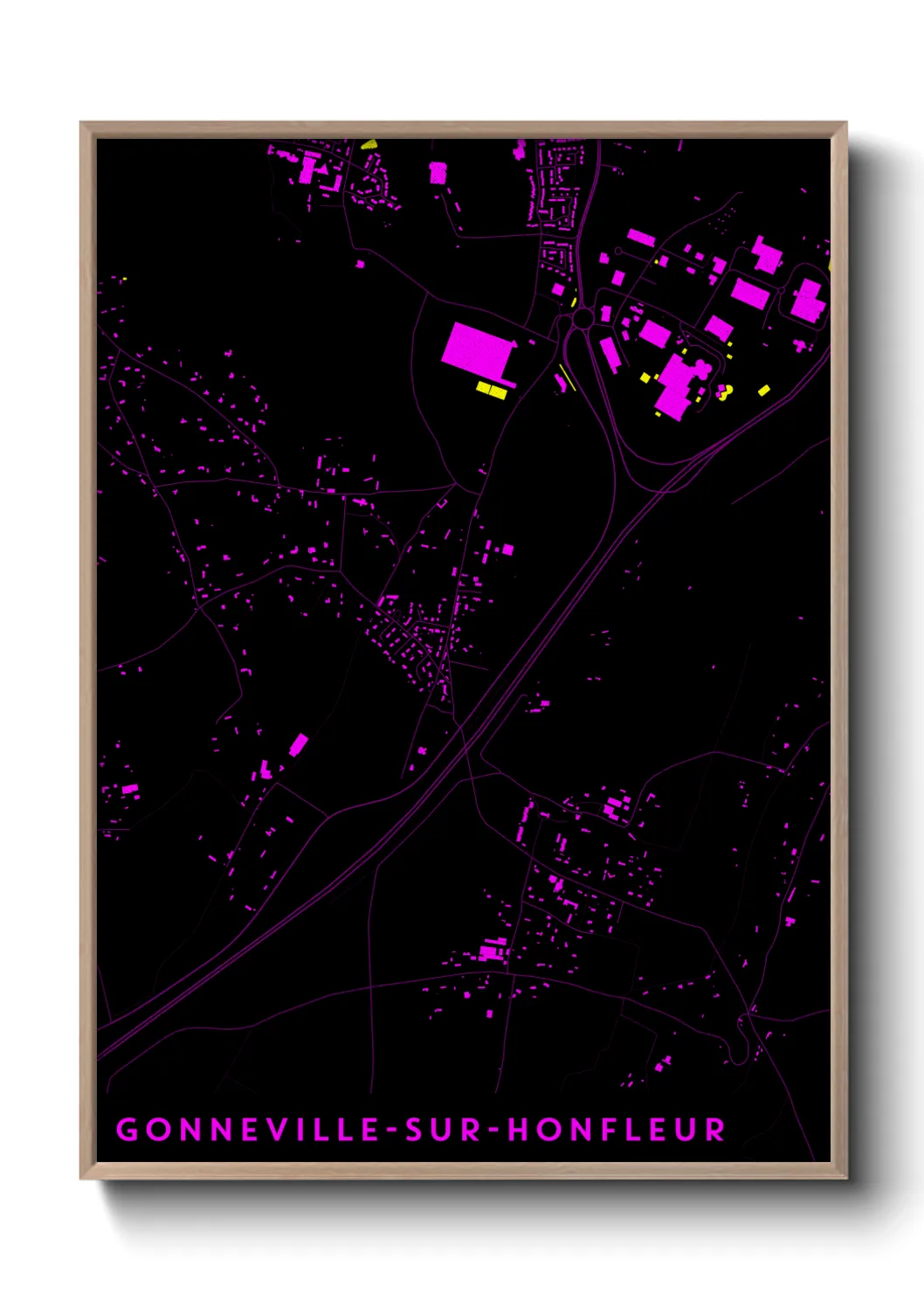 Un poster carteGonneville-sur-Honfleur