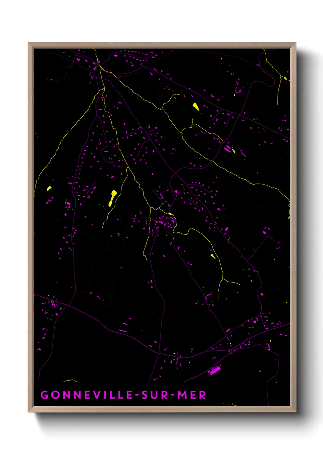 Un poster carteGonneville-sur-Mer