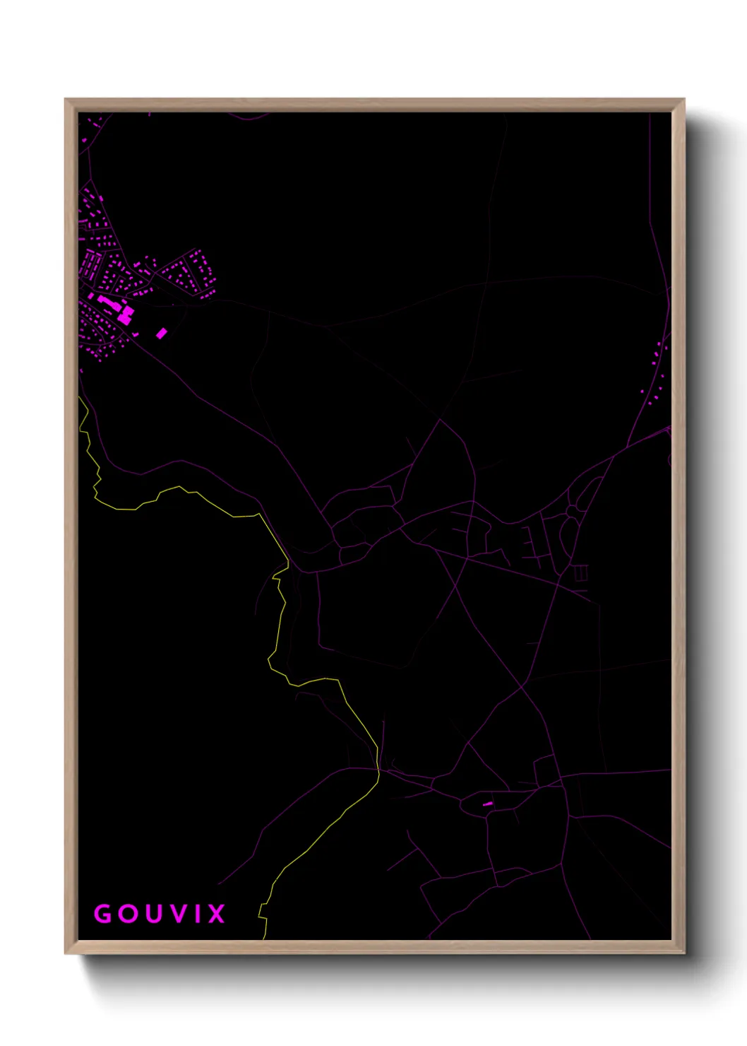 Une affiche de carte sur Gouvix