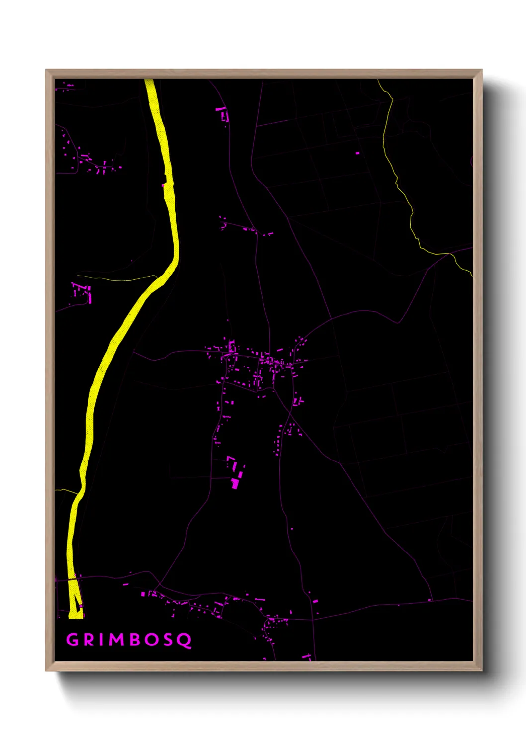 Une affiche de carte sur Grimbosq