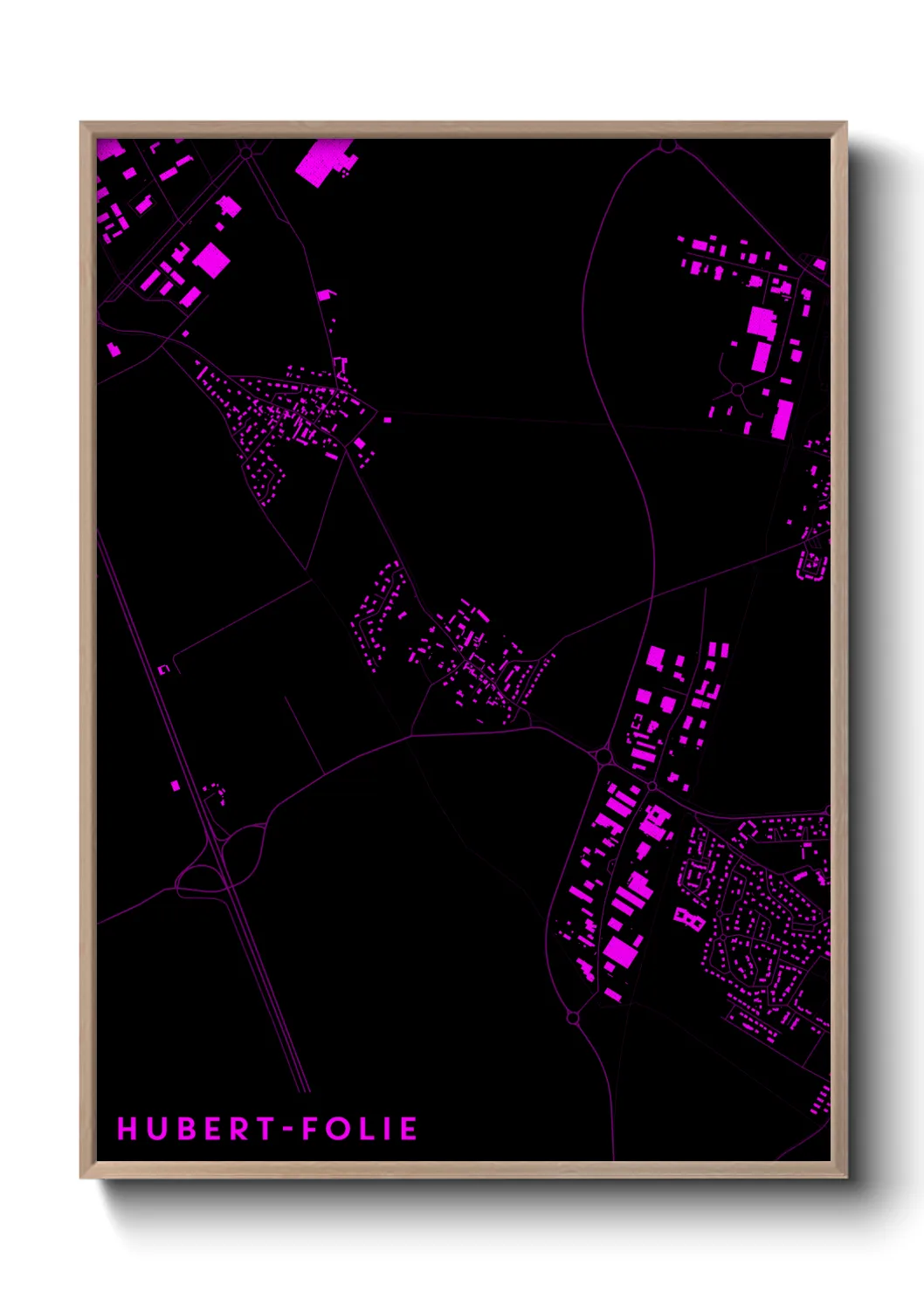 Une affiche de carte sur Hubert-Folie