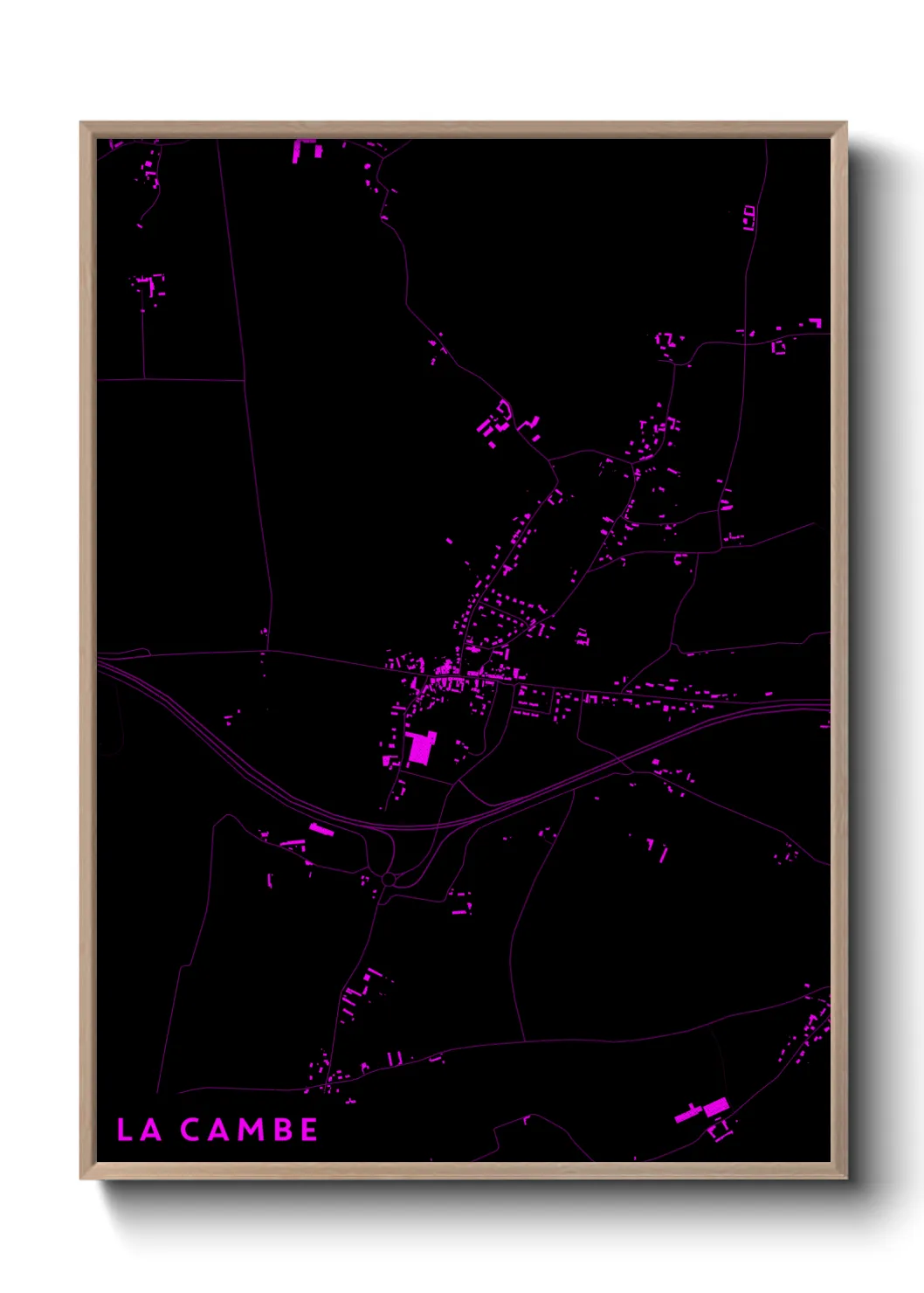 Une affiche de carte sur La Cambe