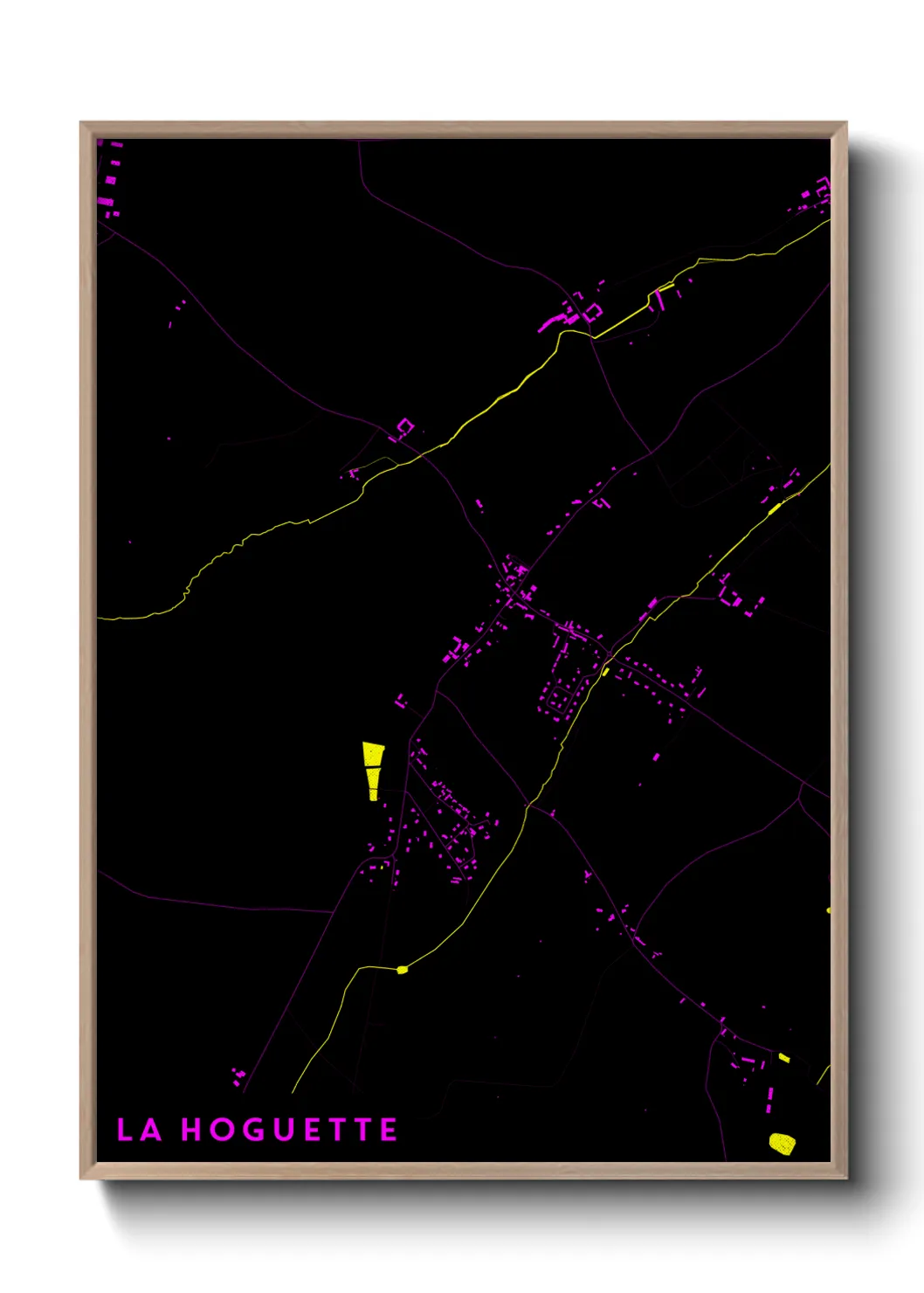 Une affiche de carte sur La Hoguette