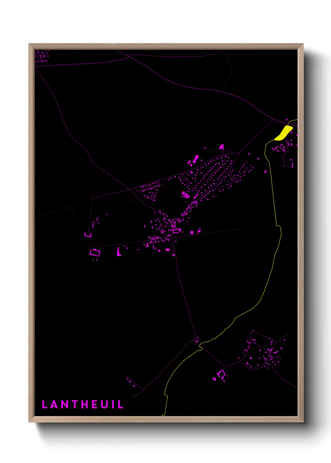 Une affiche de carte sur Lantheuil