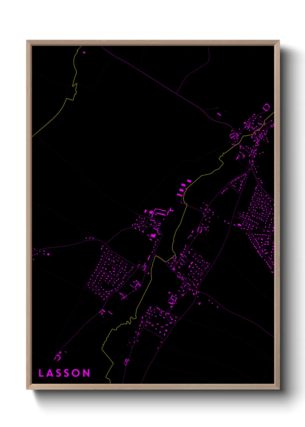 Une affiche de carte sur Lasson