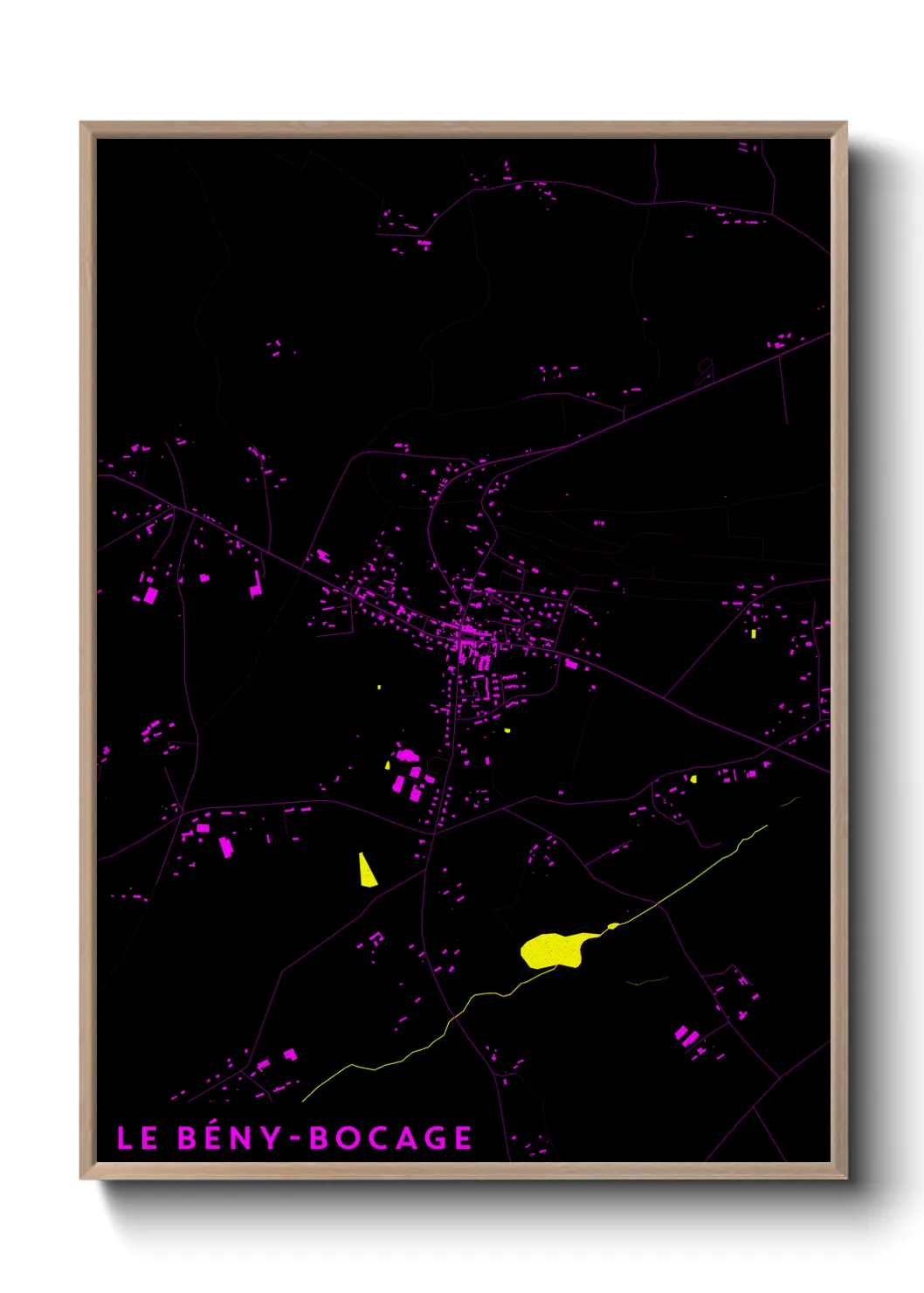 Une affiche de carte sur Le Bény-Bocage